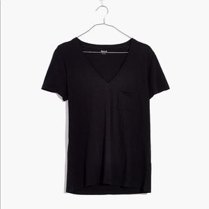 Whisper Cotton V-Neck Pocket Tee
